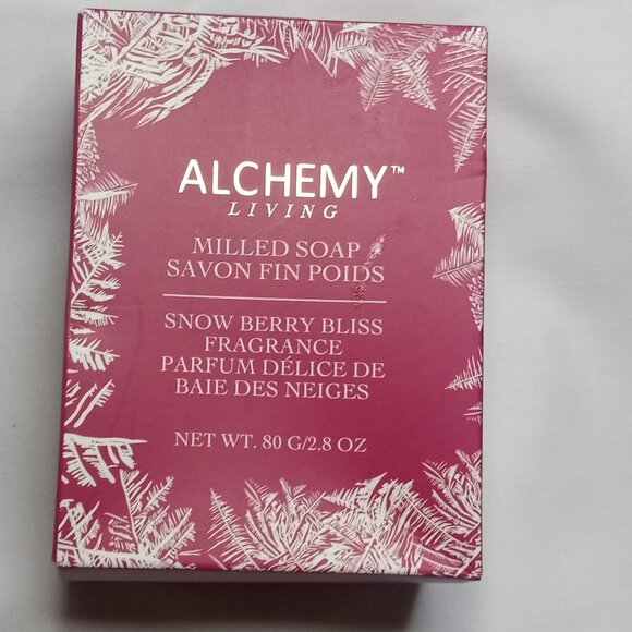 Alchemy Living Milled Soap Snow Berry Bliss Fragrance 80g/2.8 Oz White - Picture 1 of 5
